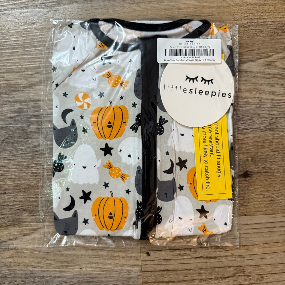 Little Sleepies Pumpkin and Bat Baby Pajamas